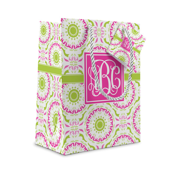 Custom Pink & Green Suzani Gift Bag (Personalized)