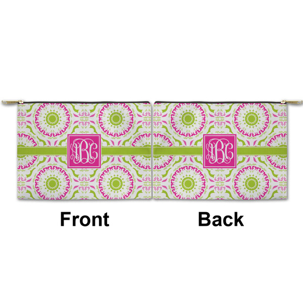 Pink & Green Suzani Small Zipper Pouch Approval (Front and Back)