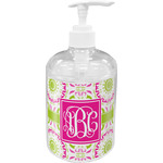 Pink & Green Suzani Acrylic Soap & Lotion Bottle (Personalized)
