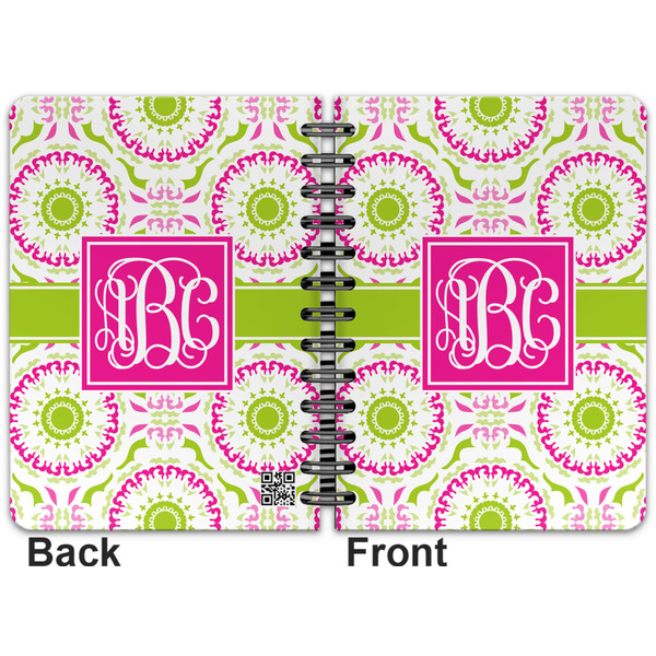 Pink & Green Suzani Spiral Journal 5 x 7 - Apvl