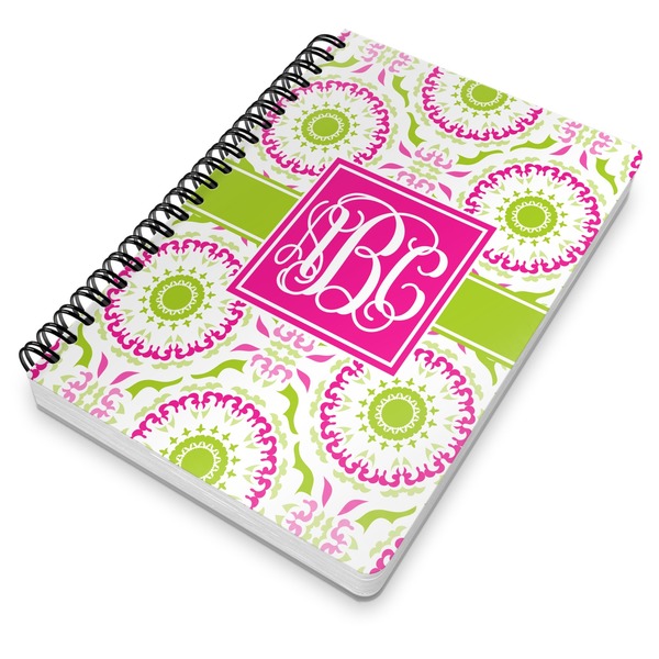 Pink & Green Suzani Spiral Journal 7 x 10 - Main