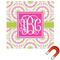 Pink & Green Suzani Square Car Magnet - 10" (Personalized)