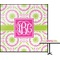 Pink & Green Suzani Square Table Top