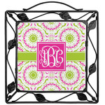 Pink & Green Suzani Square Trivet (Personalized)