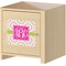 Pink & Green Suzani Square Wall Decal on Wooden Cabinet