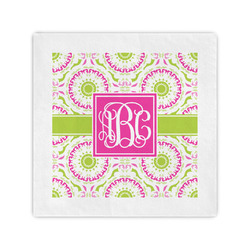Pink & Green Suzani Cocktail Napkins (Personalized)