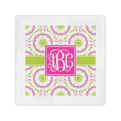 Pink & Green Suzani Cocktail Napkins (Personalized)