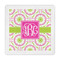 Pink & Green Suzani Standard Decorative Napkin - Front View