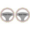 Pink & Green Suzani Steering Wheel Cover- Front and Back
