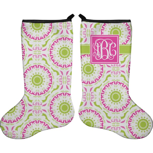 Pink & Green Suzani Stocking - Double-Sided - Approval