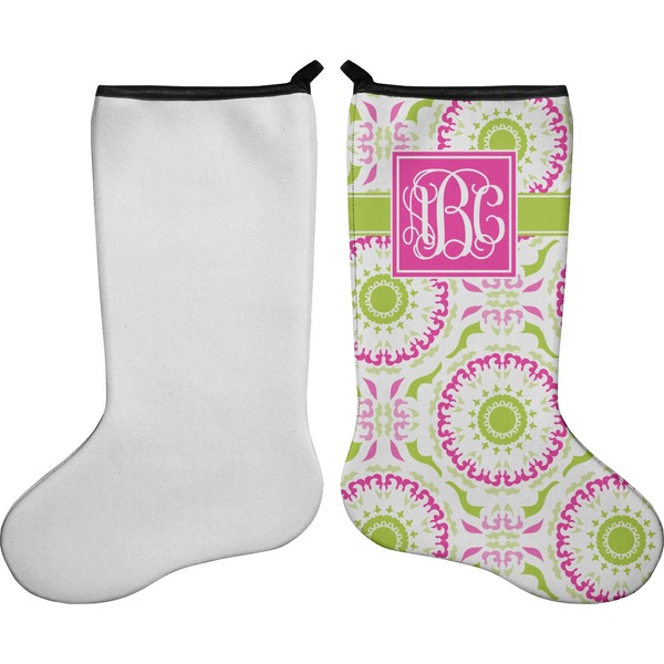 Pink & Green Suzani Stocking - Single-Sided - Approval
