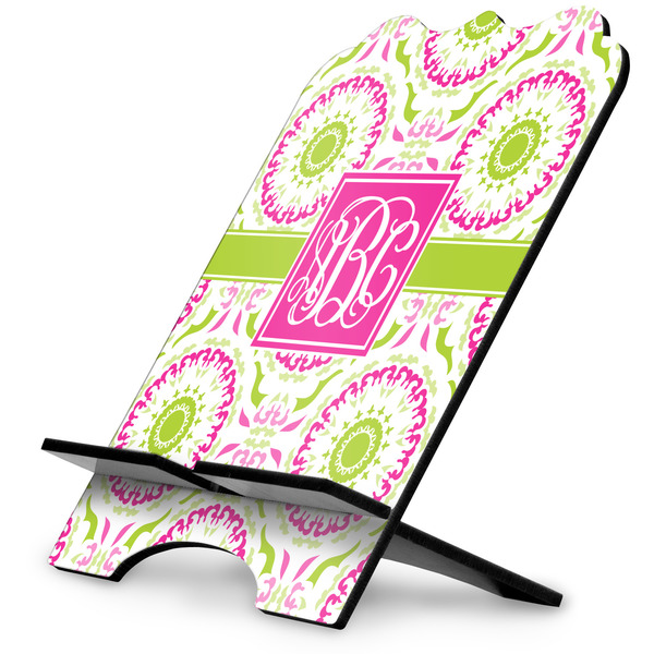 Custom Pink & Green Suzani Stylized Tablet Stand w/ Monogram