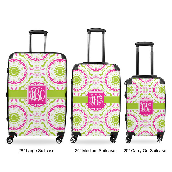 Pink & Green Suzani Suitcase Set 1 - APPROVAL