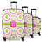 Pink & Green Suzani Suitcase Set 1 - MAIN