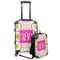 Pink & Green Suzani Kids 2-Piece Luggage Set - Suitcase & Backpack (Personalized)