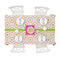 Pink & Green Suzani Tablecloths (58"x102") - TOP VIEW (with plates)