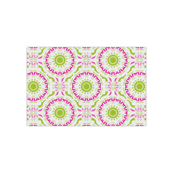 Custom Pink & Green Suzani Small Tissue Papers Sheets - Heavyweight