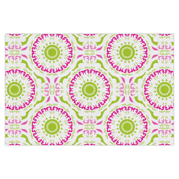 Custom Pink & Green Suzani X-Large Tissue Papers Sheets - Heavyweight