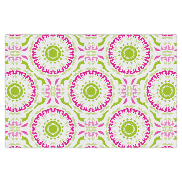 Custom Pink & Green Suzani Tissue Paper Sheets - X-Large - Heavyweight
