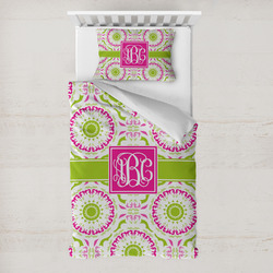 Pink & Green Suzani Toddler Bedding w/ Monogram