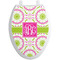 Pink & Green Suzani Toilet Seat Decal - Elongated (Personalized)