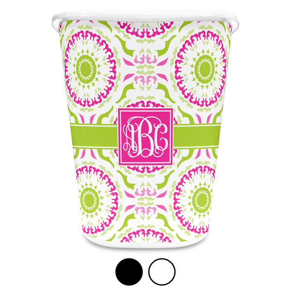 Pink & Green Suzani Trash Can Aggregate