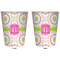 Pink & Green Suzani Trash Can White - Front and Back - Apvl