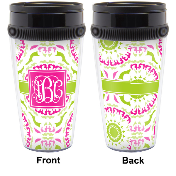 Pink & Green Suzani Travel Mug Approval (Personalized)