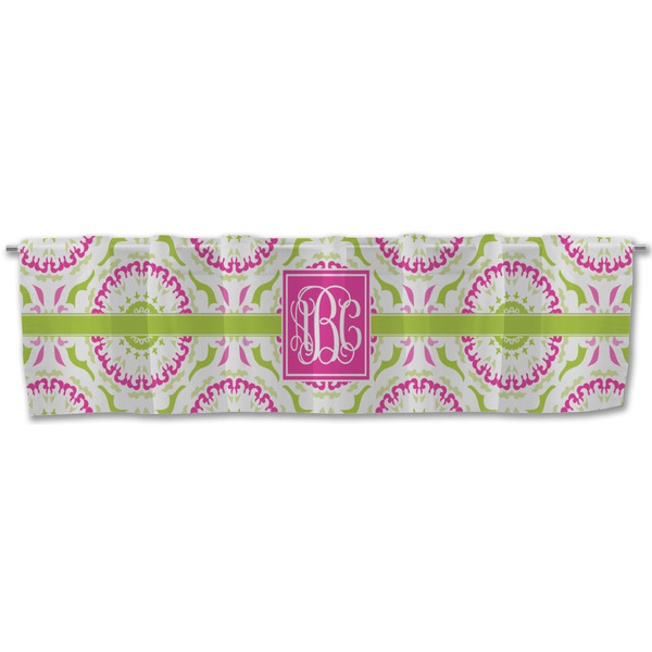 Pink & Green Suzani Valance - Front
