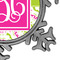 Pink & Green Suzani Vintage Snowflake - Detail