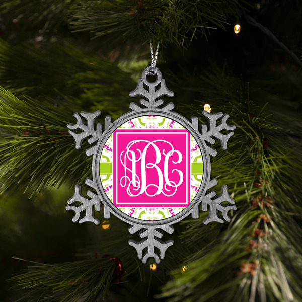 Pink & Green Suzani Vintage Snowflake - (LIFESTYLE)