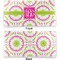 Pink & Green Suzani Vinyl Check Book Cover - Front and Back