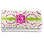 Pink & Green Suzani Vinyl Checkbook Cover (Personalized)