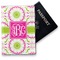 Pink & Green Suzani Vinyl Passport Holder (Personalized)