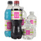 Pink & Green Suzani Water Bottle Label - Multiple Bottle Sizes