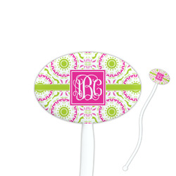 Pink & Green Suzani Oval Stir Sticks (Personalized)