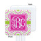 Pink & Green Suzani White Plastic Stir Stick - Single Sided - Square - Approval
