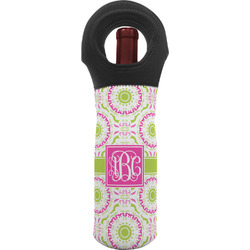 Pink & Green Suzani Wine Tote Bag (Personalized)