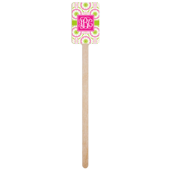 Pink & Green Suzani Wooden 6.25" Stir Stick - Rectangular - Single Stick