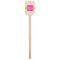 Pink & Green Suzani Wooden 6.25" Stir Stick - Rectangular - Single Stick