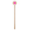Pink & Green Suzani Wooden 7.5" Stir Stick - Round - Single Stick