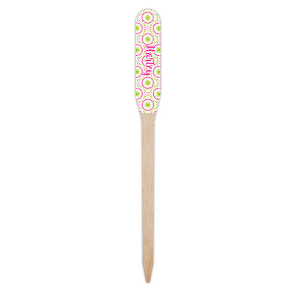 Pink & Green Suzani Wooden Food Pick - Paddle - Single Pick