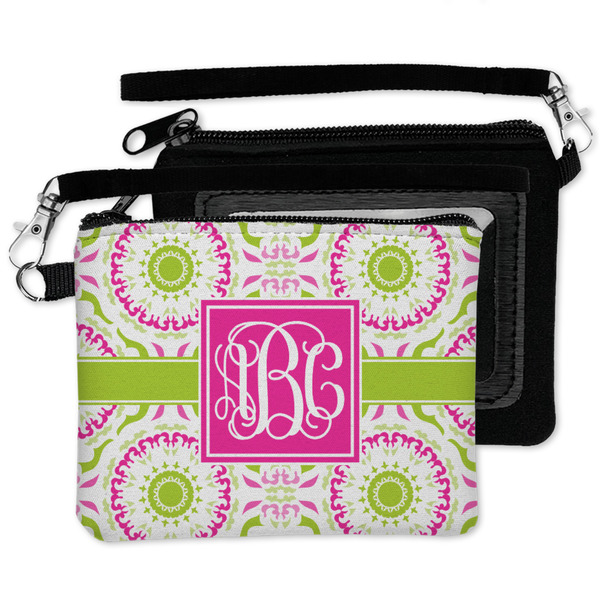 Pink & Green Suzani Wristlet ID Cases - MAIN