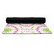 Pink & Green Suzani Yoga Mat Rolled up Black Rubber Backing