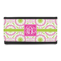 Pink & Green Suzani Leatherette Ladies Wallet (Personalized)