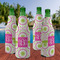 Pink & Green Suzani Zipper Bottle Cooler - Set of 4 - LIFESTYLE