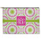 Pink & Green Suzani Zipper Pouch Large (Front)