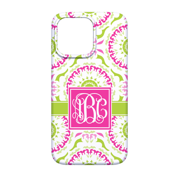 Pink & Green Suzani iPhone 13 Pro Case - Back