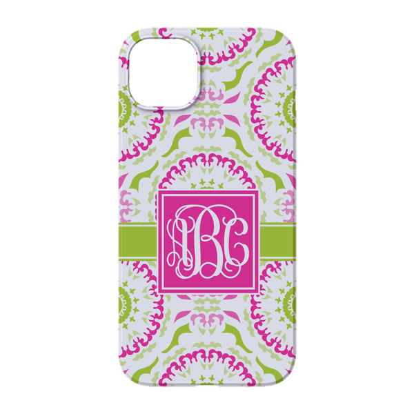Pink & Green Suzani iPhone 14 Case - Back