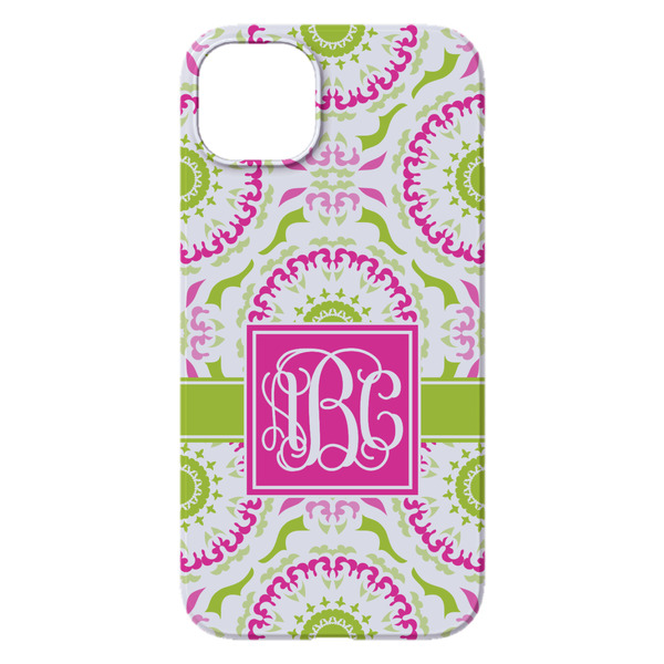 Pink & Green Suzani iPhone 14 Pro Max Case - Back